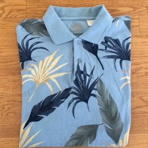Men’s Arrow Size M Short Sleeve Polo Shirt Palm Leaf Print